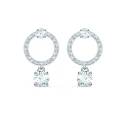 Pendientes Swarovski Attract Circle Baño Rodio 5563278