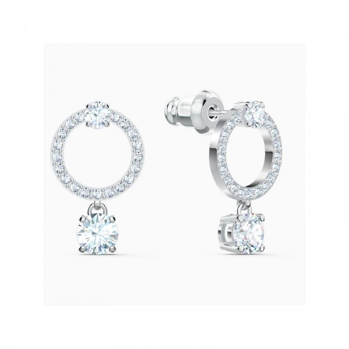 Pendientes Swarovski Attract Circle Baño Rodio 5563278