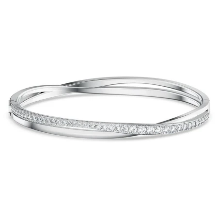Pulsera Swarovski Twist Rows Blanco Baño Rodio Talla M 5565210
