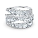 Anillo Swarovski Twist Wrap Blanco Bañor Rodio Talla 55