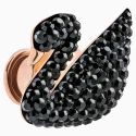 Broche Swarovski Iconic Swan Negro Baño Oro Rosa 5439869