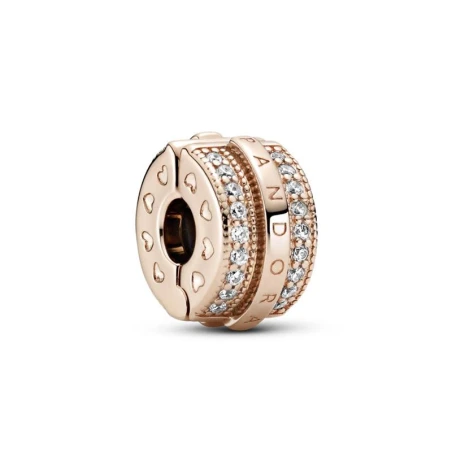 Clip Pandora Rose Logo Líneas Brillantes 789042C01