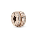 Clip Pandora Rose Logo Líneas Brillantes 789042C01