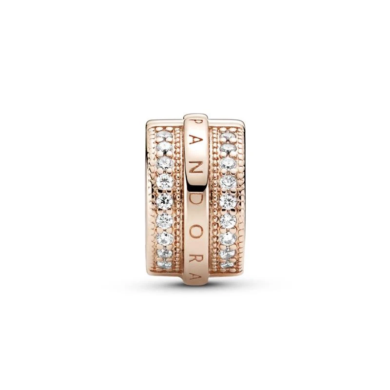 Clip Pandora Rose Logo Líneas Brillantes 789042C01
