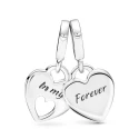 Charm Colgante Pandora Corazón Madre e Hija 799187C01