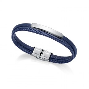Pulsera Viceroy Fashion AIR Hombre Piel azul y acero inoxidable 15082P09013