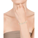 Pulsera Viceroy Fashion CHIC Mujer Piel Blanco y Acero Inoxidable Baño Oro 15075P01019