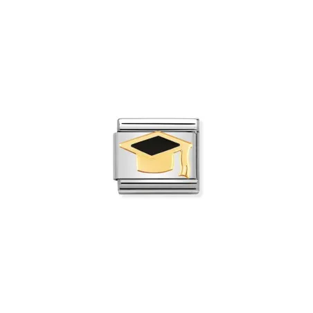 Componible Classic REGRESO A CLASES acero, esmalte y oro de 18k