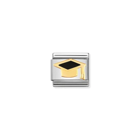 Componible Classic REGRESO A CLASES acero, esmalte y oro de 18k