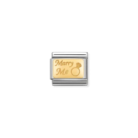 Componible Classic SIGNOS GRABADOS acero y oro de 18k CUSTOM Marry Me