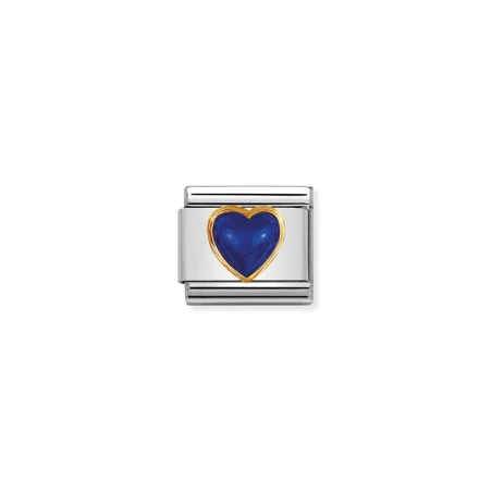 Comp. Classic PIEDRAS DURAS CORAZON en acero y oro de 18k LAPIS