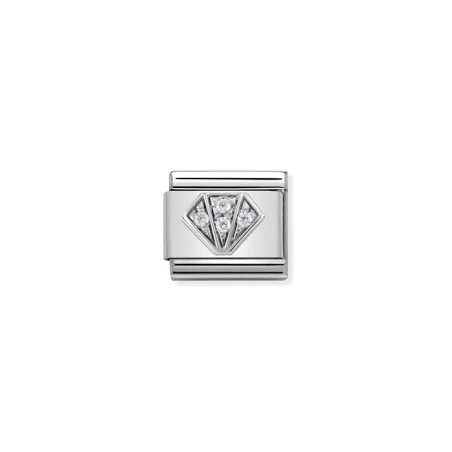 Composable CL SIMBOLOS acero, Cubic Zirc. y plata 925 Diamante