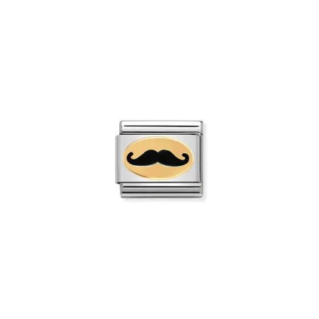 Composable Classic SIMBOLOS acero, esmalte y oro 750 Bigotes Monsieur