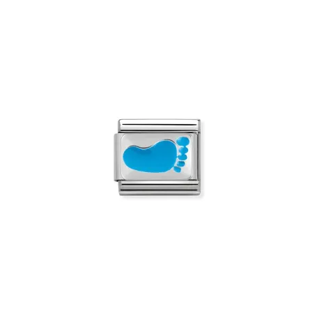 Composable Classic PROMOTION 2 en acero, es y plata 925 Ciao Lapo Piernas AZULES
