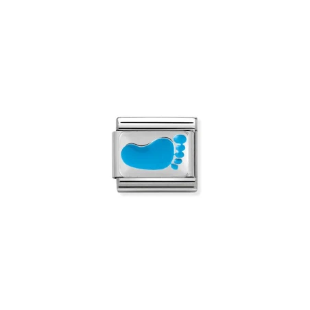 Composable Classic PROMOTION 2 en acero, es y plata 925 Ciao Lapo Piernas AZULES