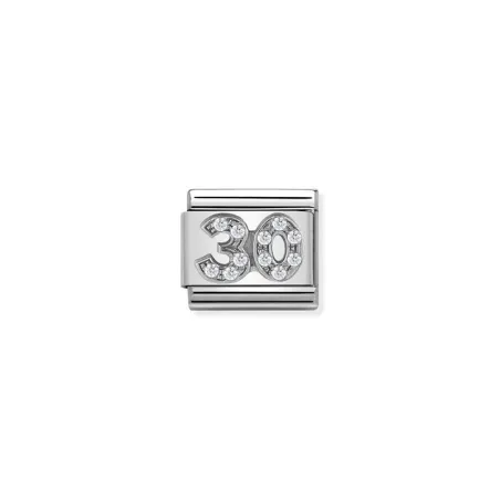 Composable CL SIMBOLOS acero, Cubic Zirc. y plata 925 30