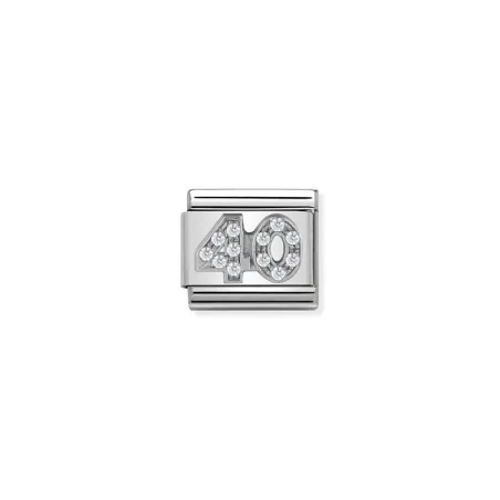 Composable CL SIMBOLOS acero, Cubic Zirc. y plata 925 40