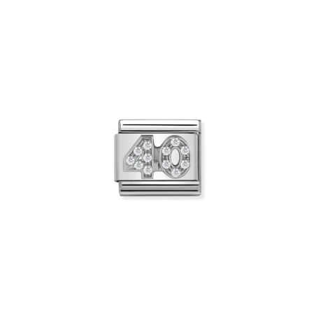 Composable CL SIMBOLOS acero, Cubic Zirc. y plata 925 40