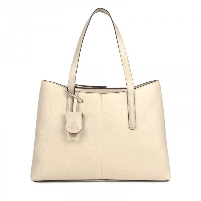 Bolso Shopping TOUS Mujer Grande Tous Icon Piel Beige 095900907