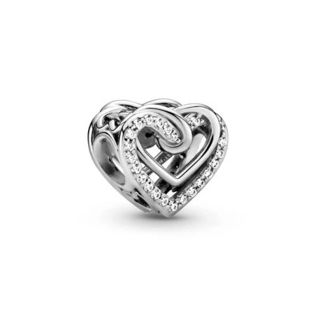Charm Pandora corazones Brillantes Entrelazados 799270C01