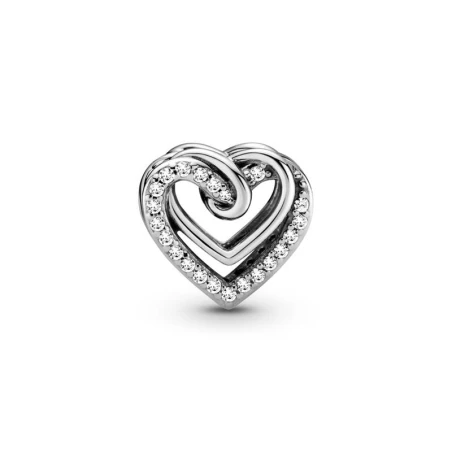 Charm Pandora corazones Brillantes Entrelazados 799270C01