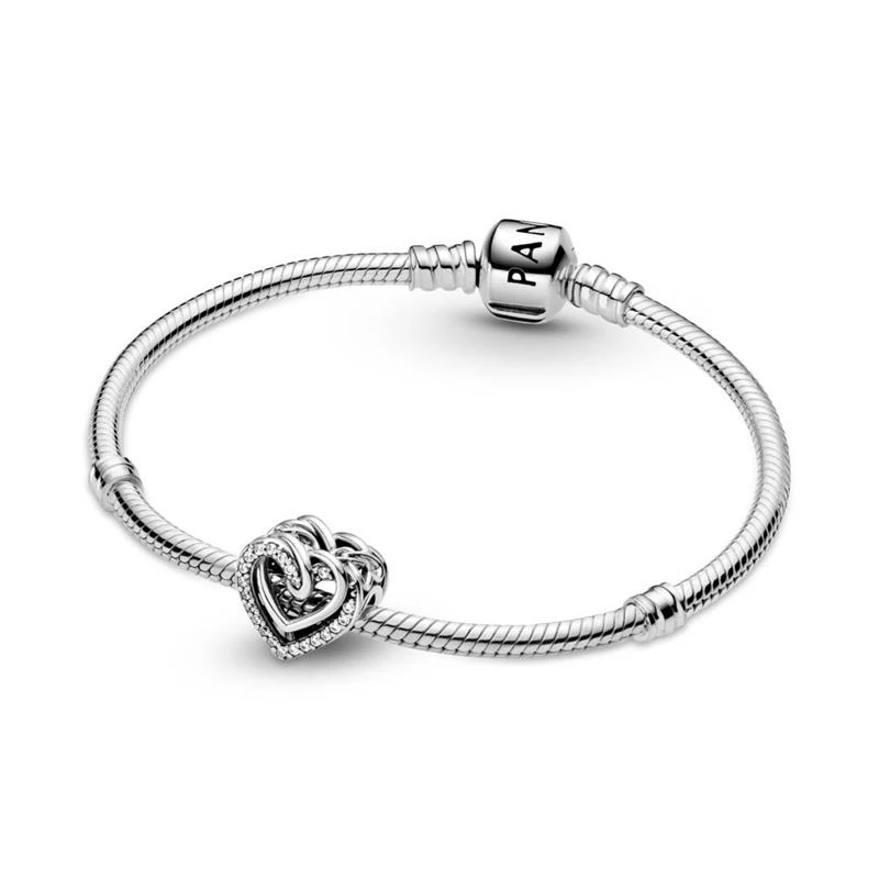 Charm Pandora corazones Brillantes Entrelazados 799270C01