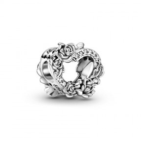 Charm Pandora Corazón Abierto con Flores Rosas 799281C01