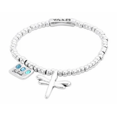 Pulsera UNOde50 Mujer HEAL ME Baño Plata y Cristal Swarovski PUL2040AZUMTL0M