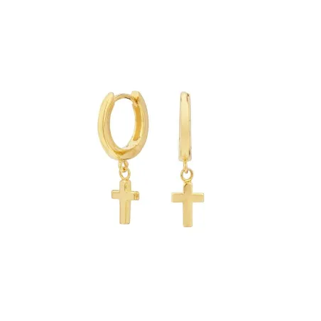 Pendientes Itemporality Mujer Plata Baño Oro Cruz SEA-200-102-UU