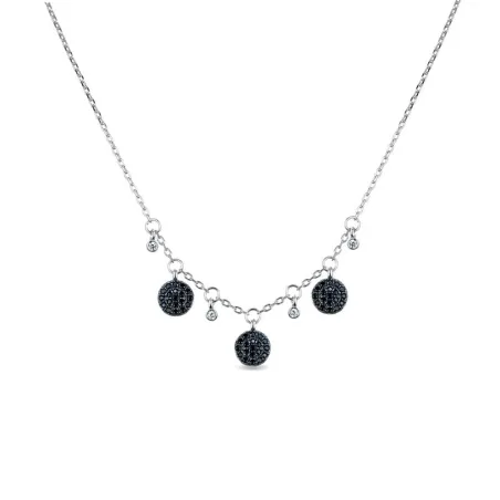 Gargantilla Luxenter Zaraya Mujer Plata y Circonitas Negras NH3400100