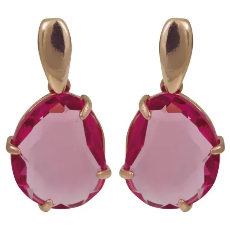 Pendientes Plata Rose Piedra Rosa