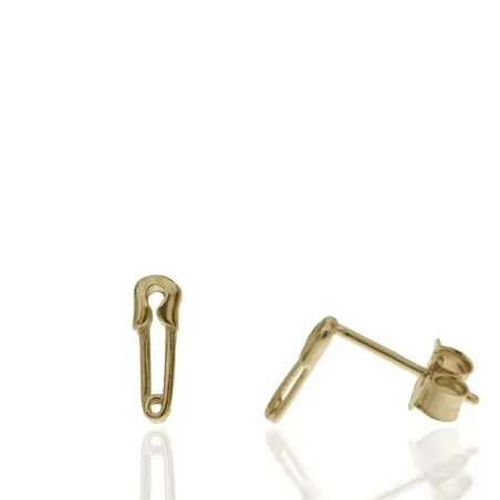 Pendientes Imperdibles Mujer Plata Baño Oro CPE0918-DO