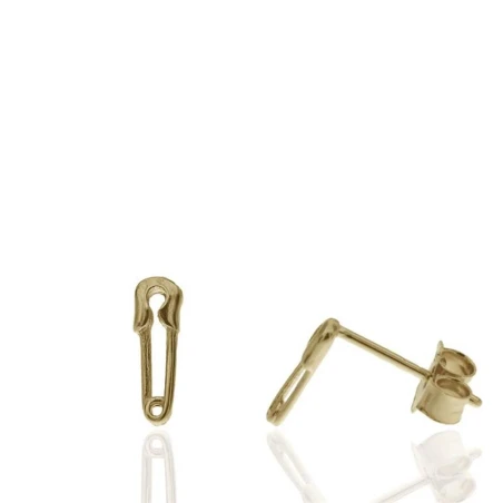 Pendientes Imperdibles Mujer Plata Baño Oro CPE0918-DO
