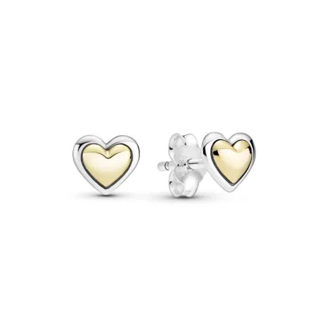Pendientes Pandora Corazón Cúpula Dorada 299389C00