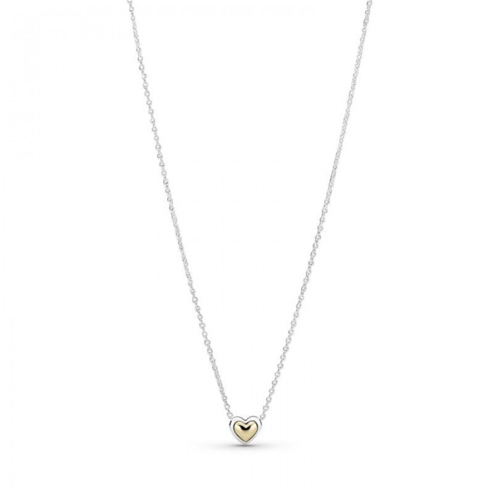Collar Pandora Corazón Cúpula Dorada 399399C00-45
