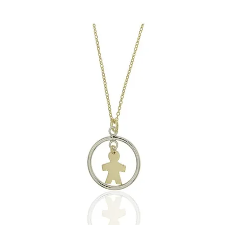 Gargantilla Niño Plata Bicolor Mujer PCC0368