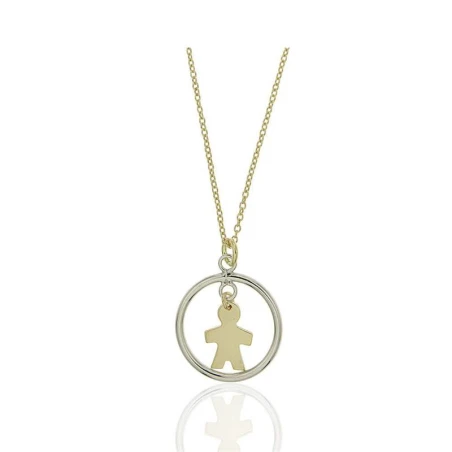 Gargantilla Niño Plata Bicolor Mujer PCC0368