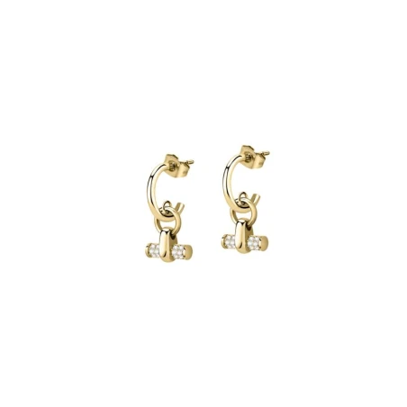 Pendientes Morellato Abbraccio Mujer Acero Inoxidable Baño Oro y Circonitas SAUC05