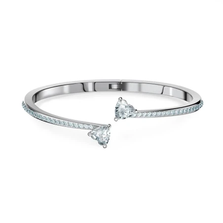 Brazalete Swarovski Attract Soul Heart Mujer Baño Rodio 5535289 Talla L