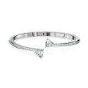 Brazalete Swarovski Attract Soul Heart Mujer Baño Rodio 5535289 Talla L