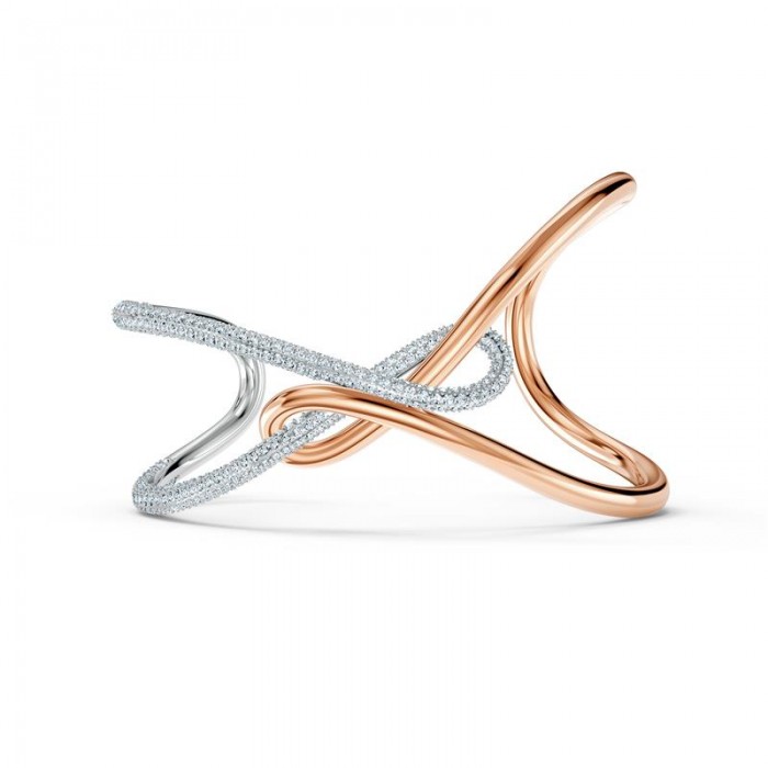 Brazalete Swarovski Infinity Mujer Baño Rosado y plateado 5532399 TALLA M