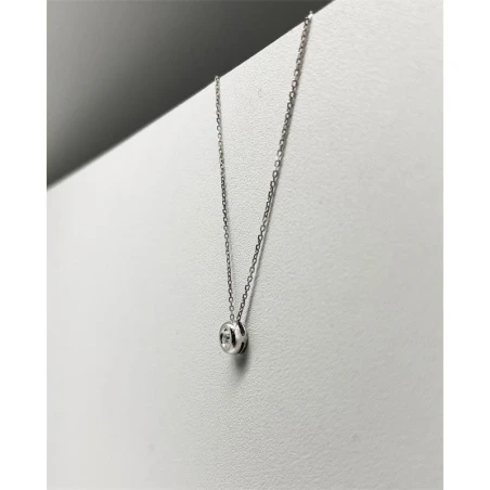 Gargantilla Mujer Oro Blanco y Diamante  0,14ct 03412060CFB63