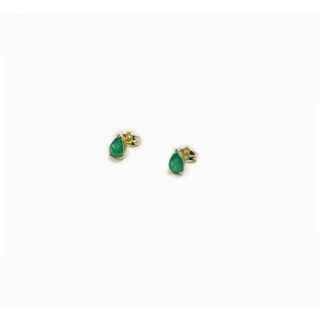Pendientes Mujer Oro 18 kt y Esmeralda 0558274PE