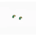Pendientes Mujer Oro 18 kt y Esmeralda 0558274PE