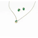 Pendientes Mujer Oro 18 kt y Esmeralda 0558274PE