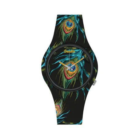 Reloj Doodle Unisex Pluma Pavo Real Analógico DO39009
