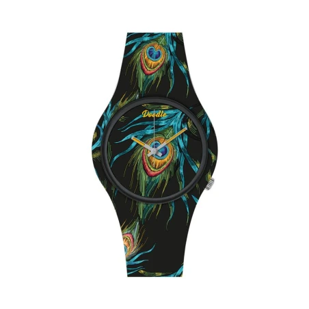 Reloj Doodle Unisex Pluma Pavo Real Analógico DO39009