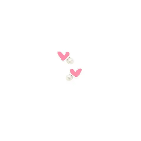 Pendientes Agatha Ruiz de la Prada Corazón Rosa y Perla Mujer/Niña 070NBE