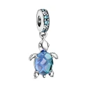 Charm Colgante Pandora en plata de ley Cristal de Murano Tortuga Marina 798939C01