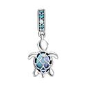 Charm Colgante Pandora en plata de ley Cristal de Murano Tortuga Marina 798939C01